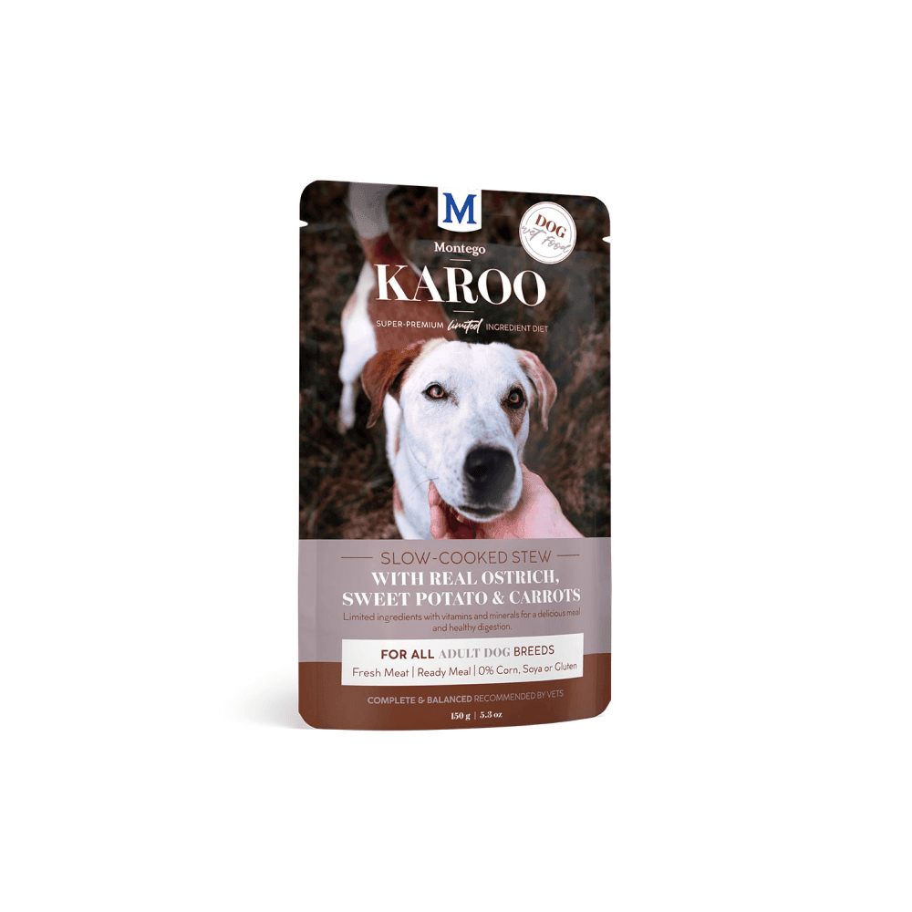 Montego Karoo Adult Ostrich & Carrots Wet Dog Food 150g Single Pouch