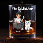 The Catfather Retro - Personalized Whiskey Glass