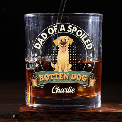 Stylized Funny Rotten Dogs - Personalized Whiskey Glass