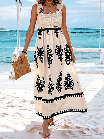 🔥🔥LAST DAY SALE 49% OFF🏖️Women’s Summer Print Sleeveless Flowy Long Dress
