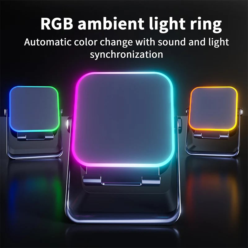 🎶Limited Sale 50% OFF📱 5-in-1 Wireless Induction Bluetooth Speaker with Adjustable Phone Stand