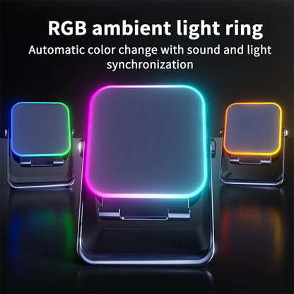 🎶Limited Sale 50% OFF📱 5-in-1 Wireless Induction Bluetooth Speaker with Adjustable Phone Stand