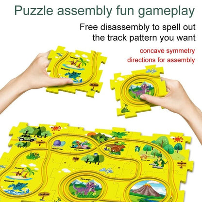 🚗Summer Hot Sales - 49% OFF🔥Children's Educational Puzzle Track Car Play Set🧩