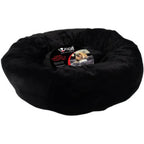 Petworld Mangolian Fleece Round Black Large Dog Bed 750x240mm