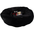 Petworld Mangolian Fleece Round Black Large Dog Bed 750x240mm