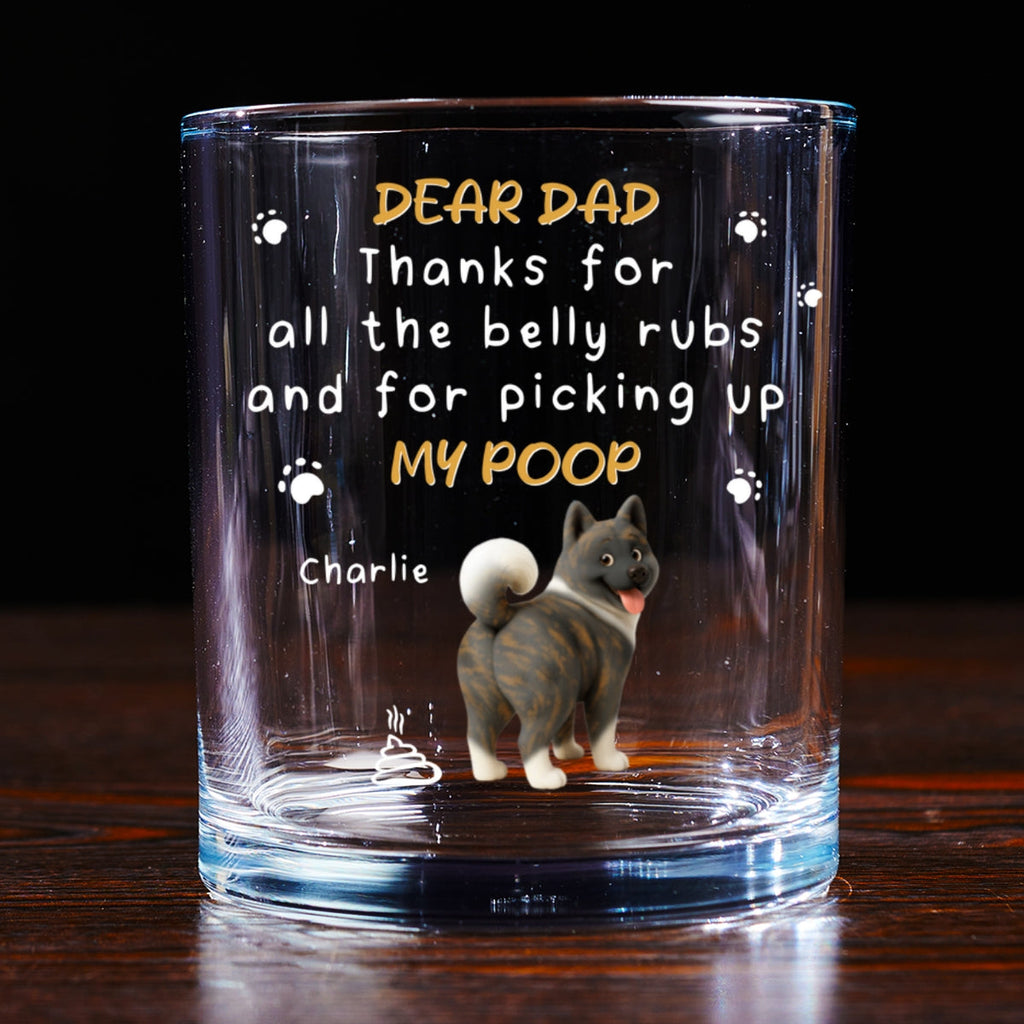 Thanks For All Dad - Personalized Whiskey Glass