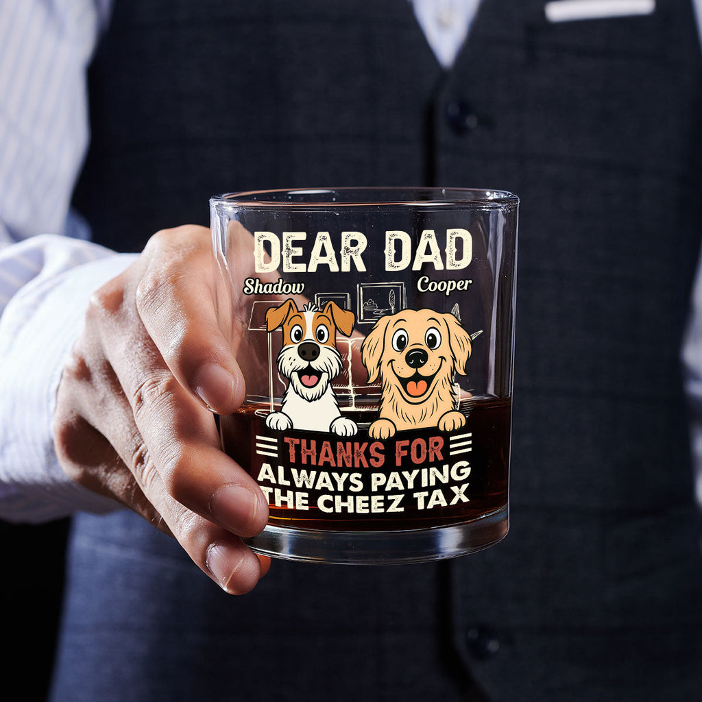Dog Approved Snack Taxes - Personalized Whiskey Glass