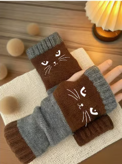 🎁Last Day Promotion 50% OFF🐱 Cute Women’s Knitted Cat Gloves — For Warm Hands & Free Fingers🧶