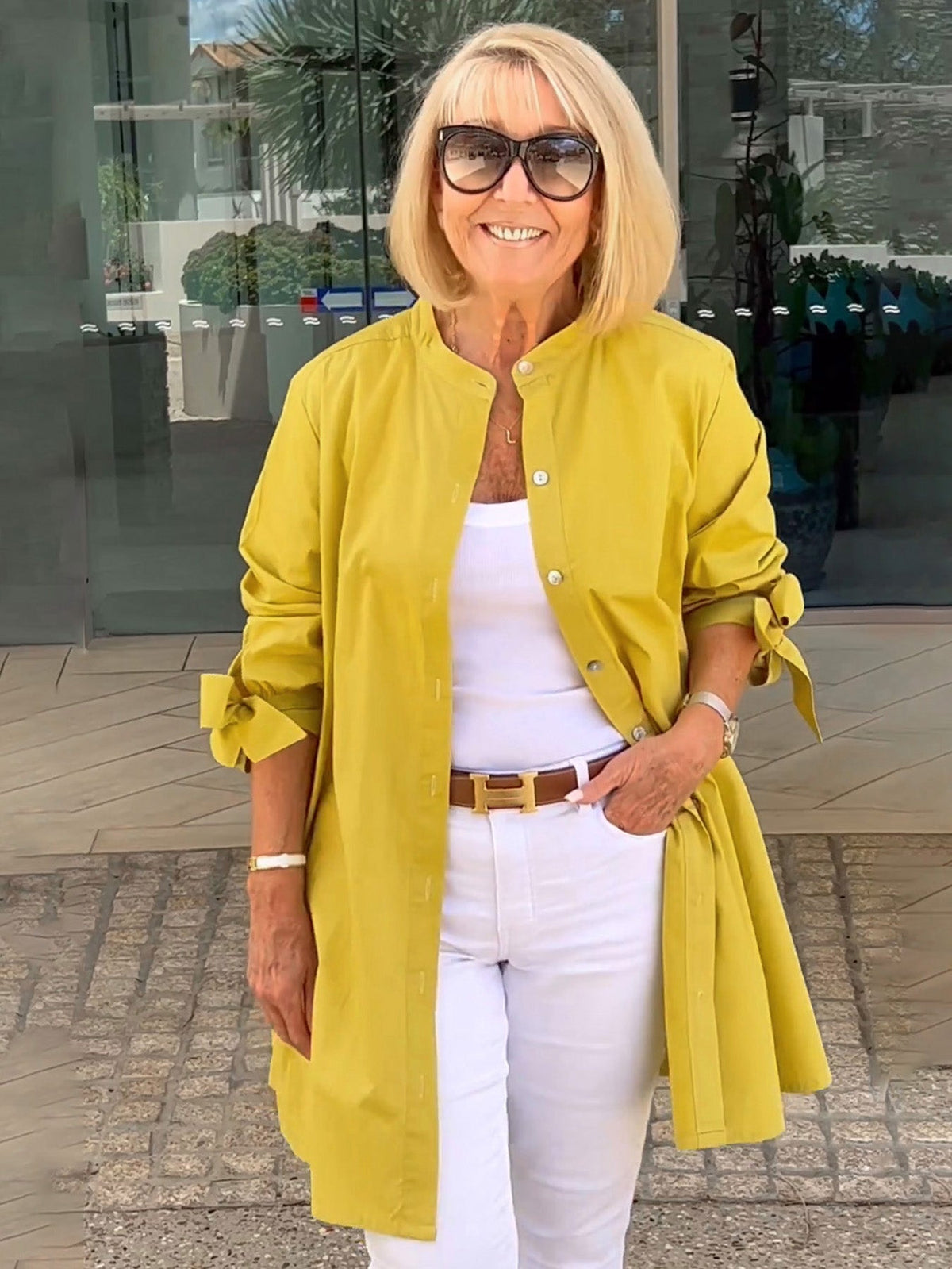 💥Free shipping💥Solid Color Long Cotton Shirt Jackets FOR Women