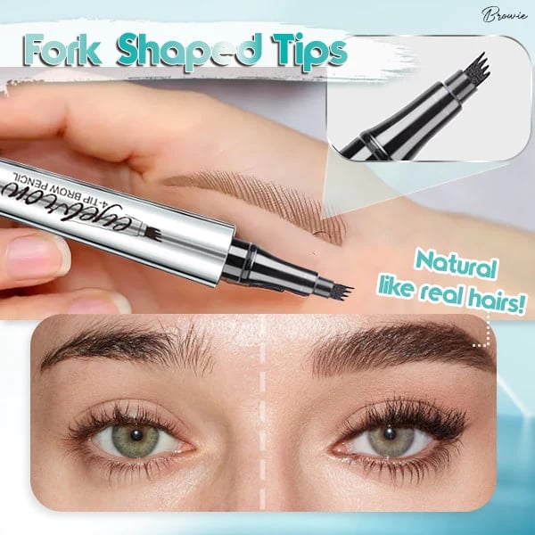 🔥 Waterproof Microblading Eyebrow Pen 4 Fork Tip Tattoo Pencil