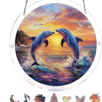 🔥LAST DAY 70% OFF 🧩Acrylic 80 Pcs Puzzle✨Suncatcher Hanging Ornament