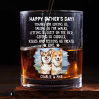 Thanks For Loving Me Dad Photo - Personalized Whiskey Glass