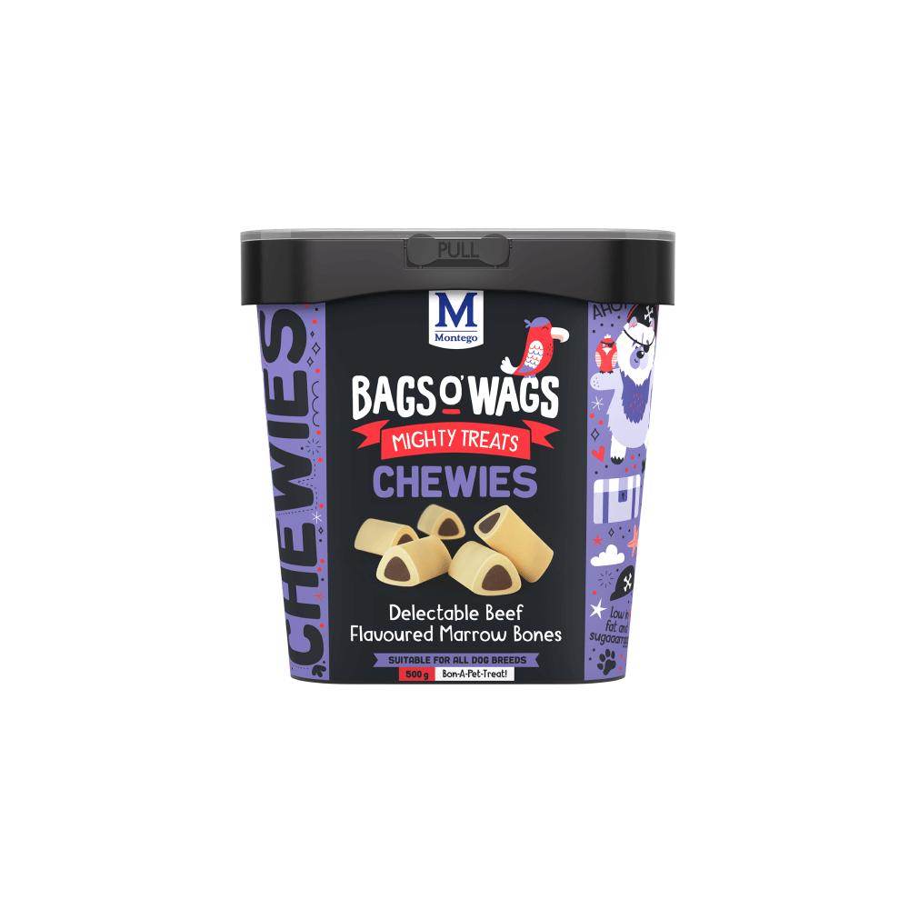Bags O' Wags Chewies Marrow Bones Dog Treats 500g