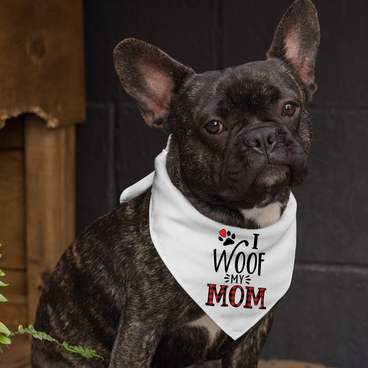I Woof My Mom - Dog Bandana