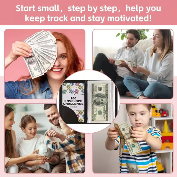 🔥BEST NEW YEAR GIFT £8.99!!🎁100 Envelope Savings Challenge Book💷