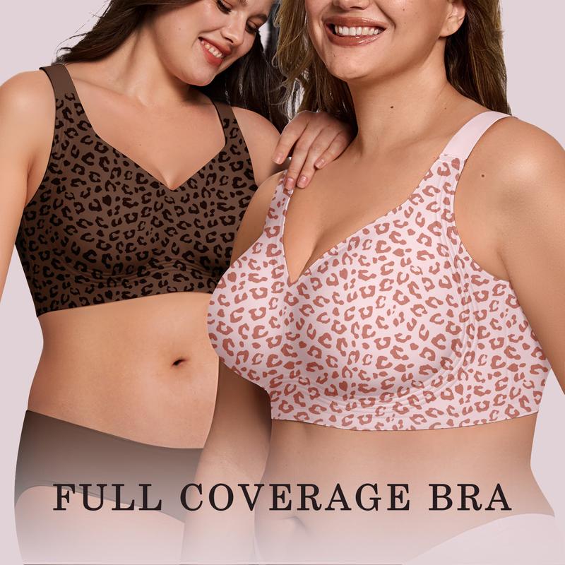 💖LAST DAY SALE 50% OFF💕Womens Comfortable Wireless Bralettes Seamless Deep V Everyday Bra