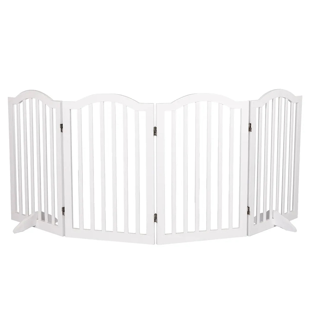 Freestanding Wooden Pet Gate Door 3/4 Panels
