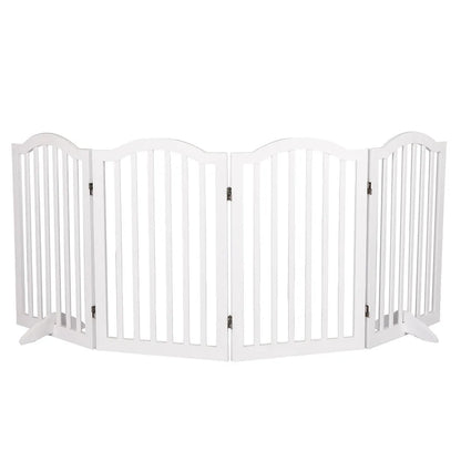 Freestanding Wooden Pet Gate Door 3/4 Panels