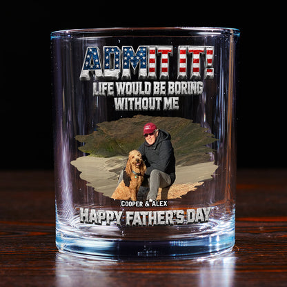 Unforgettable Dog Photo - Personalized Whiskey Glass