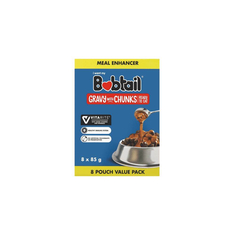 Bobtail Gravy Chunks Assorted Dog Food Enhancer 8X85g
