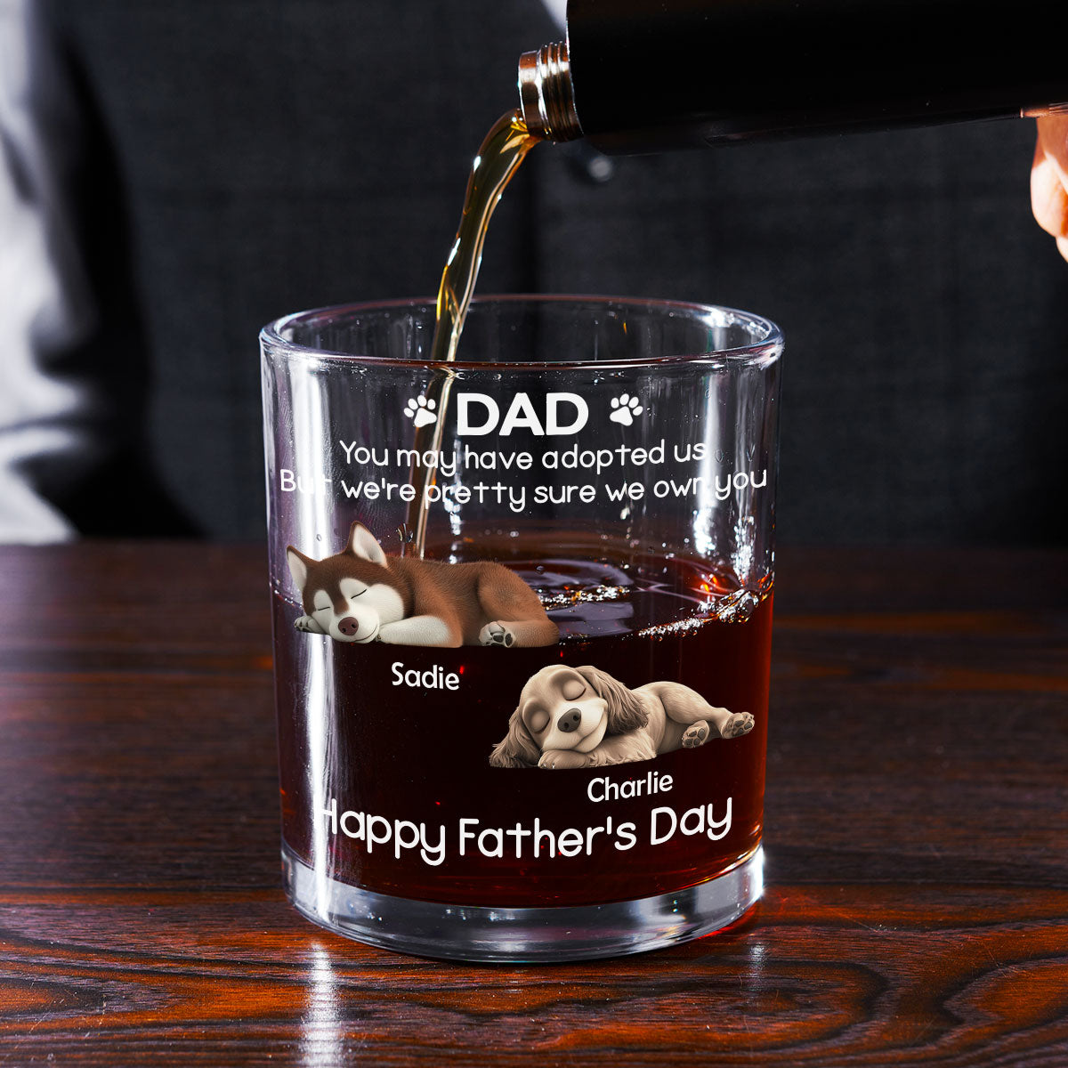 I Own You For Sure - Personalized Whiskey Glass