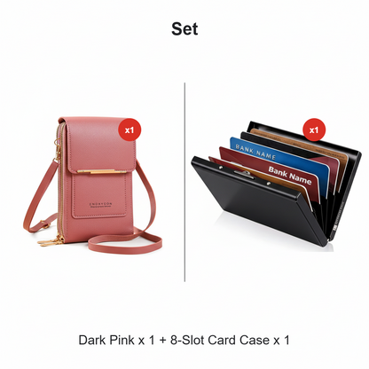 🏆Last Day Promotion：ONLY ￡7.99!!👜📱 Simple and elegant women's touchscreen crossbody phone wallet