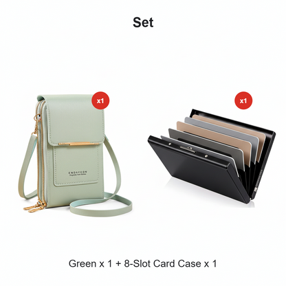 🏆Last Day Promotion：ONLY ￡7.99!!👜📱 Simple and elegant women's touchscreen crossbody phone wallet