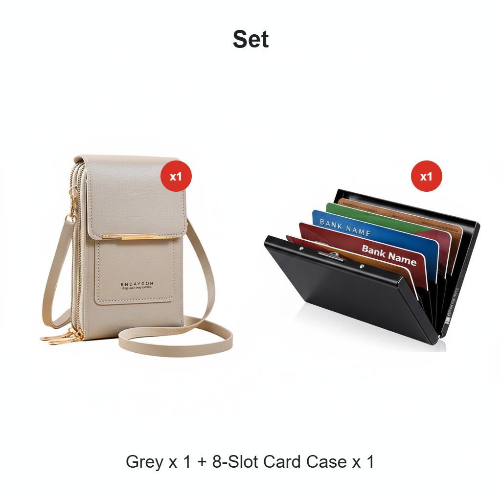 🏆Last Day Promotion：ONLY ￡7.99!!👜📱 Simple and elegant women's touchscreen crossbody phone wallet
