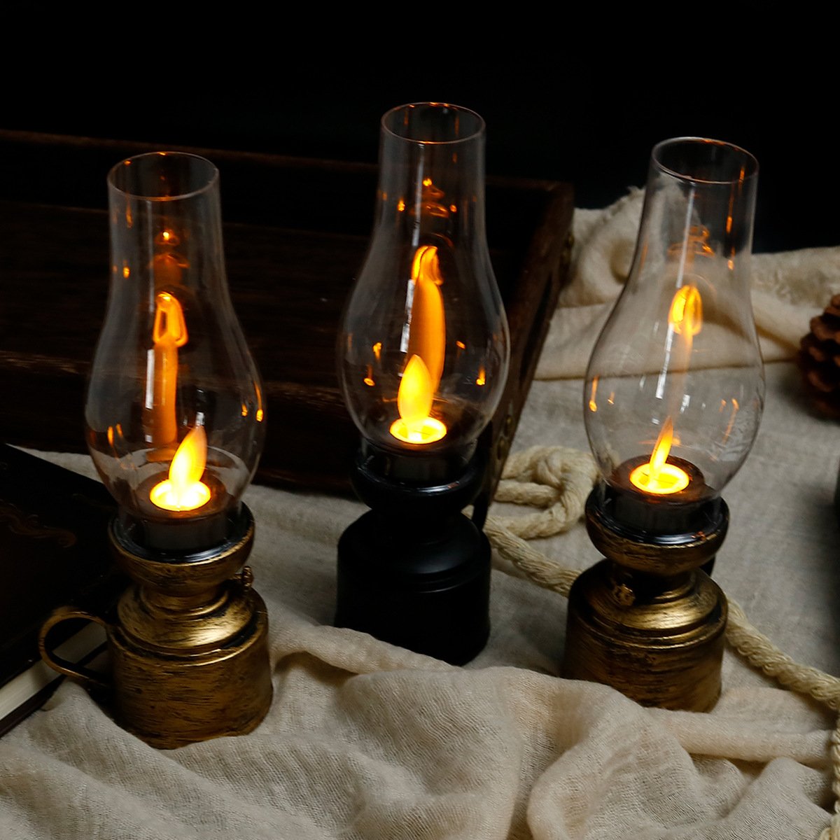 ✨Christmas Sale-49%🕯️LED Vintage Kerosene Lamp Electronic Swing Candle🔥