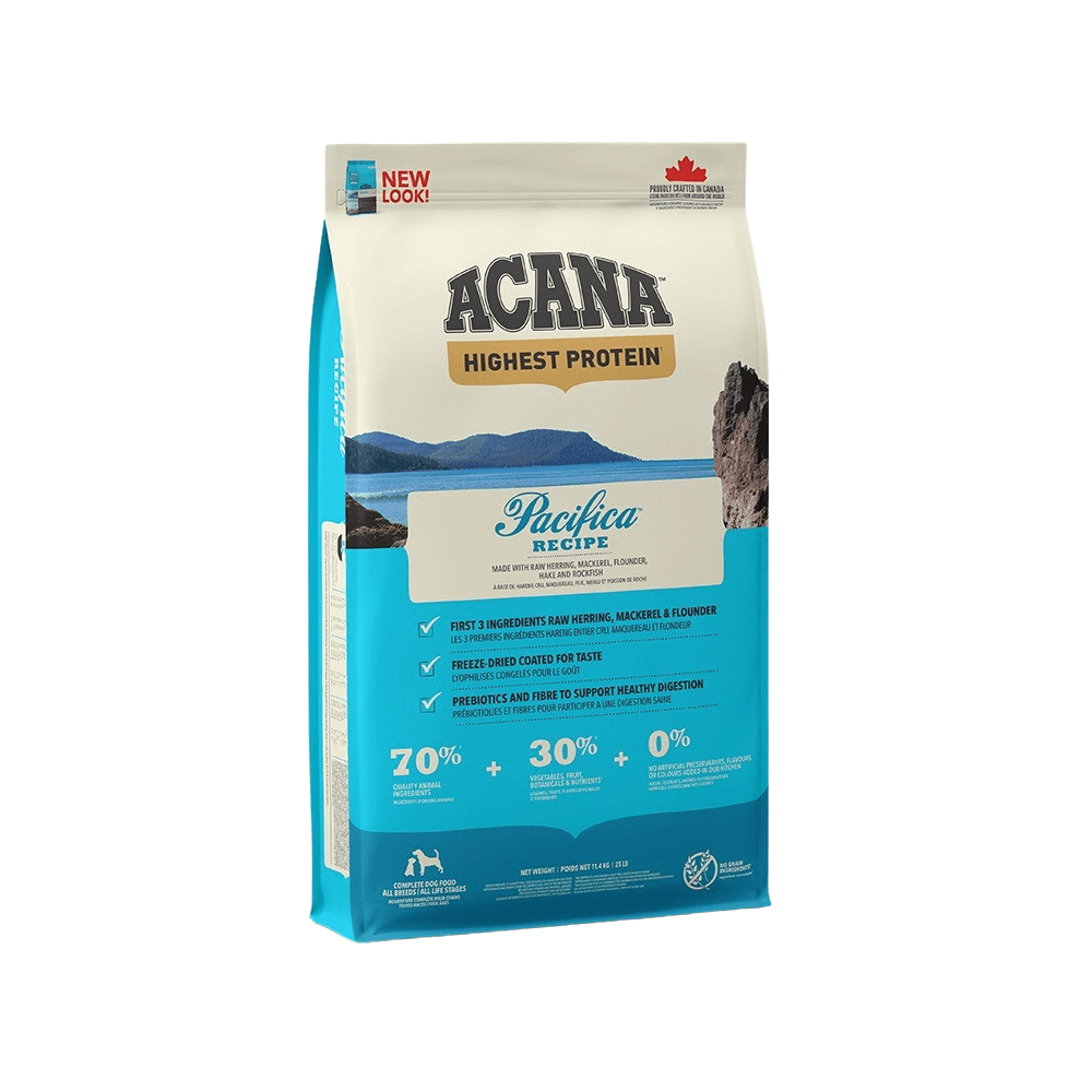 Acana Highest Protein Pacifica Recipe All Life Stages Dry Dog Food 11.4kg