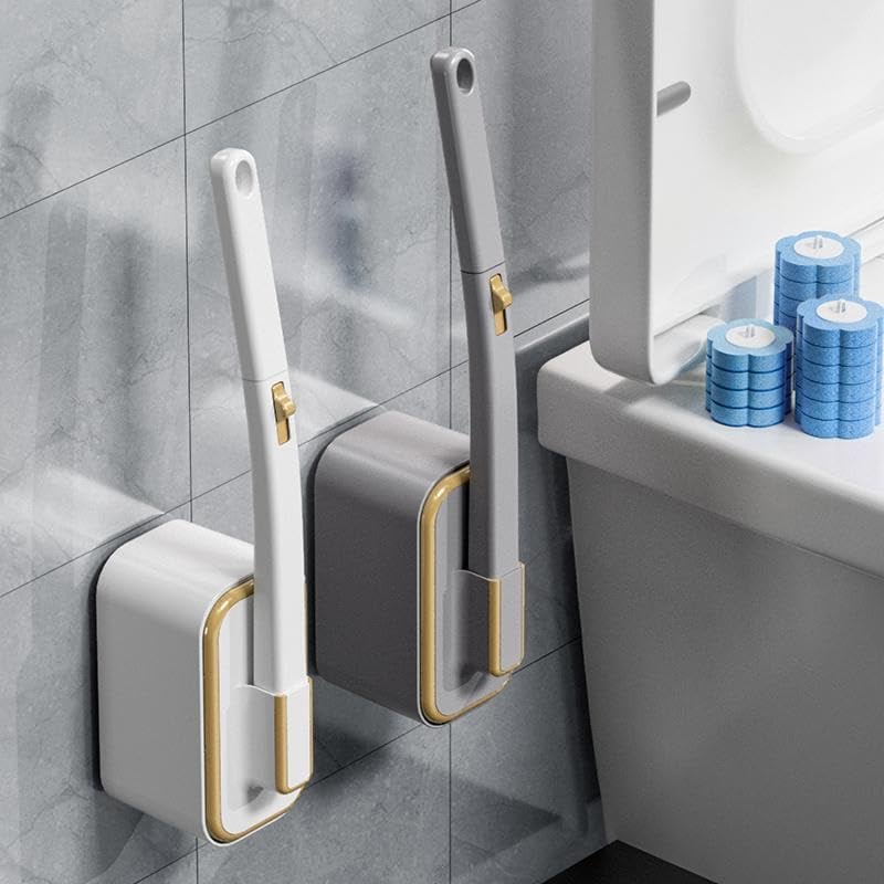🔥NEW YEAR SALE £10.99!!⚡50K+ SOLD!🚽💦Disposable Replacement Wall-Mounted Innovative Toilet Brush Set✨