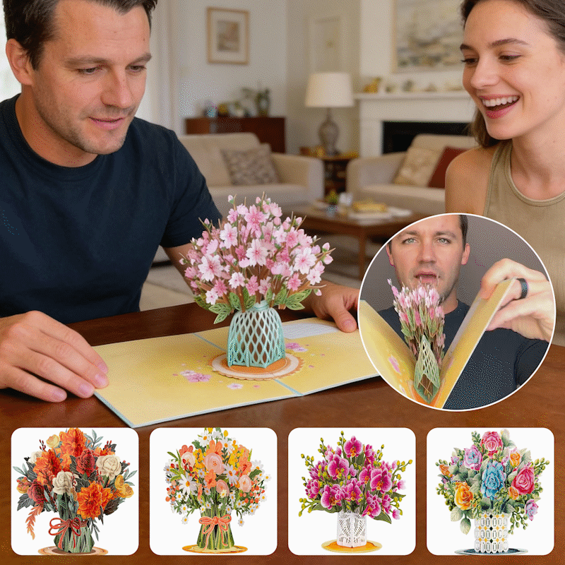 🏆35K+ SOLD! 🌼💌 Forever-Blooming 3D Flower Pop-Up Card– Personalized Love Message & Everlasting Bloom 🎁