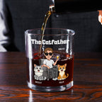 The Catfather Retro - Personalized Whiskey Glass
