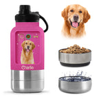 Best Dog Mom Photo - Personalized 30oz Water Bottle With Pet Bowl