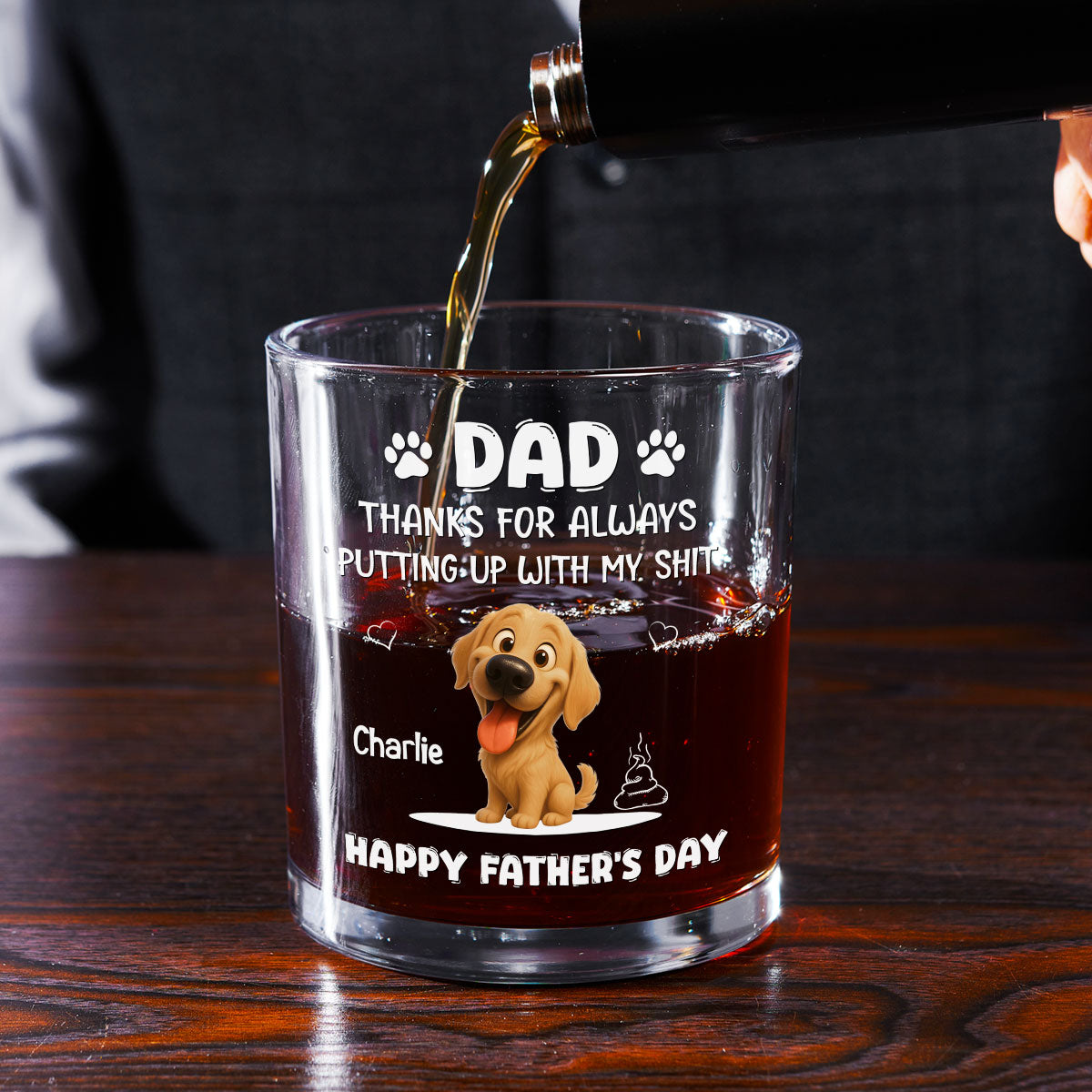 You Are The Best Putting Up Person - Personalized Whiskey Glass