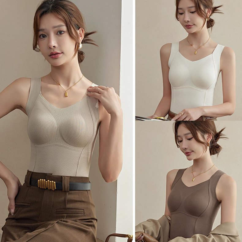 🏆Flash Sale⚡Almost Gone💥Thickened Warm Tank Top with Lined Bra