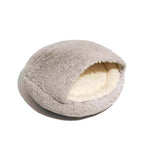 Calming Plush Semi-Enclosed Pet Nest Pita Bed For Dogs