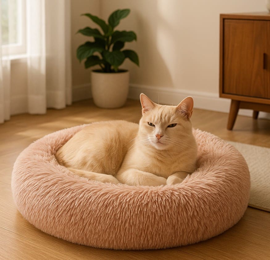 Calming Cat Bed - Non-Removable Cover