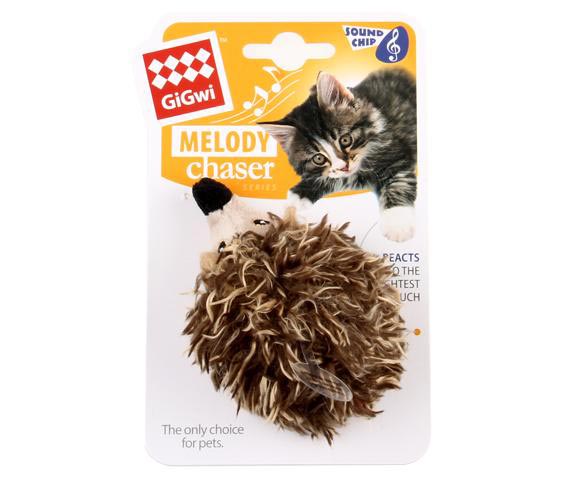 GiGwi - Melody Chaser with Motion Activated Sound Chip - Hedgehog