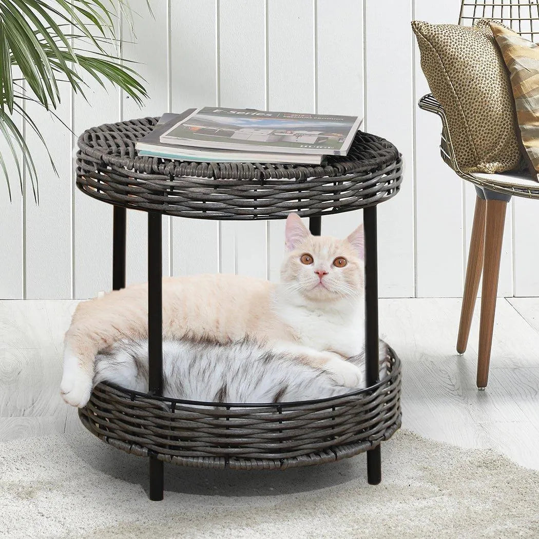 Wicker Rattan Cat & Dog Woven Pet Bed