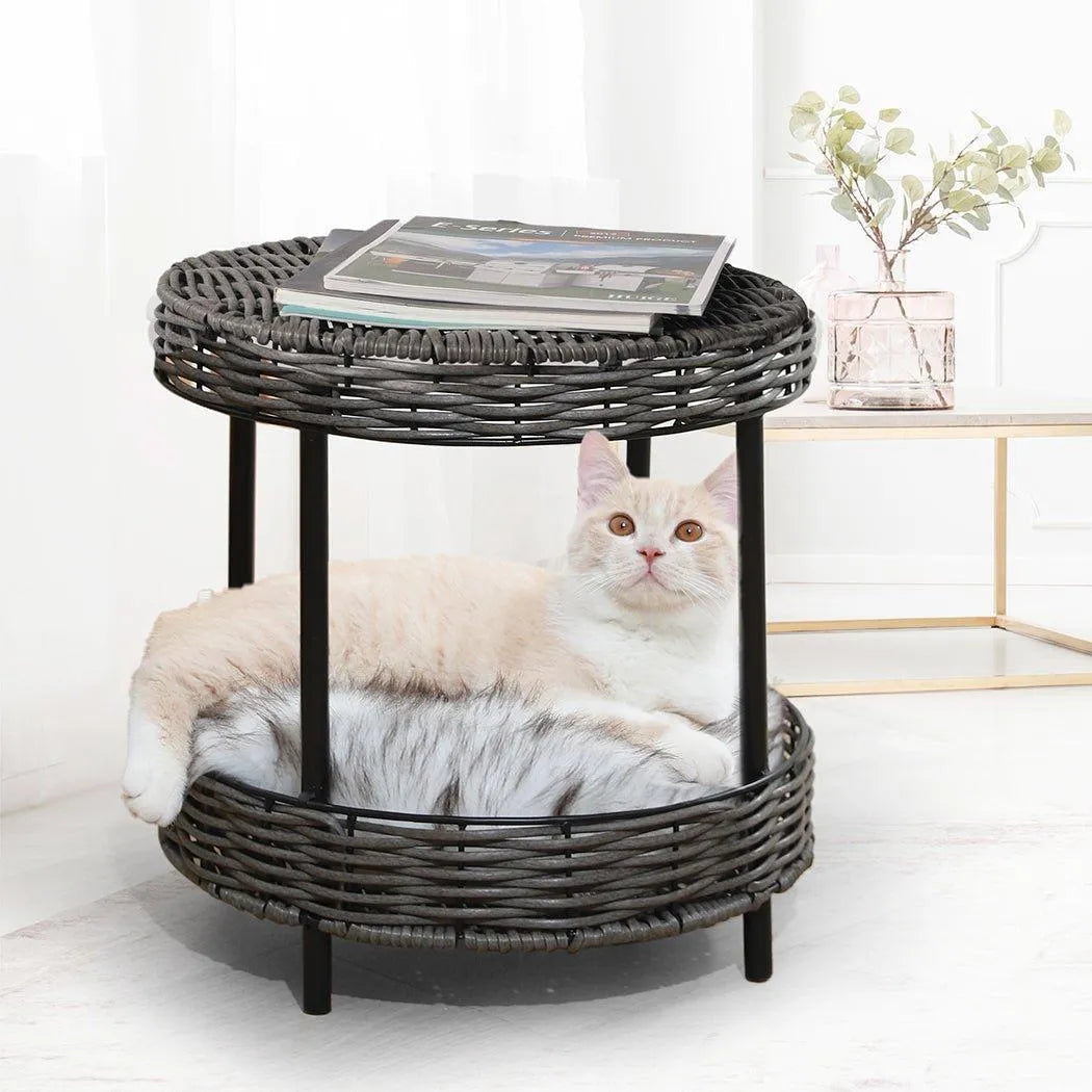 Wicker Rattan Cat & Dog Woven Pet Bed