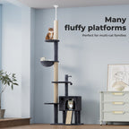 Floor-to-Ceiling Cat Tree Scratching Condo