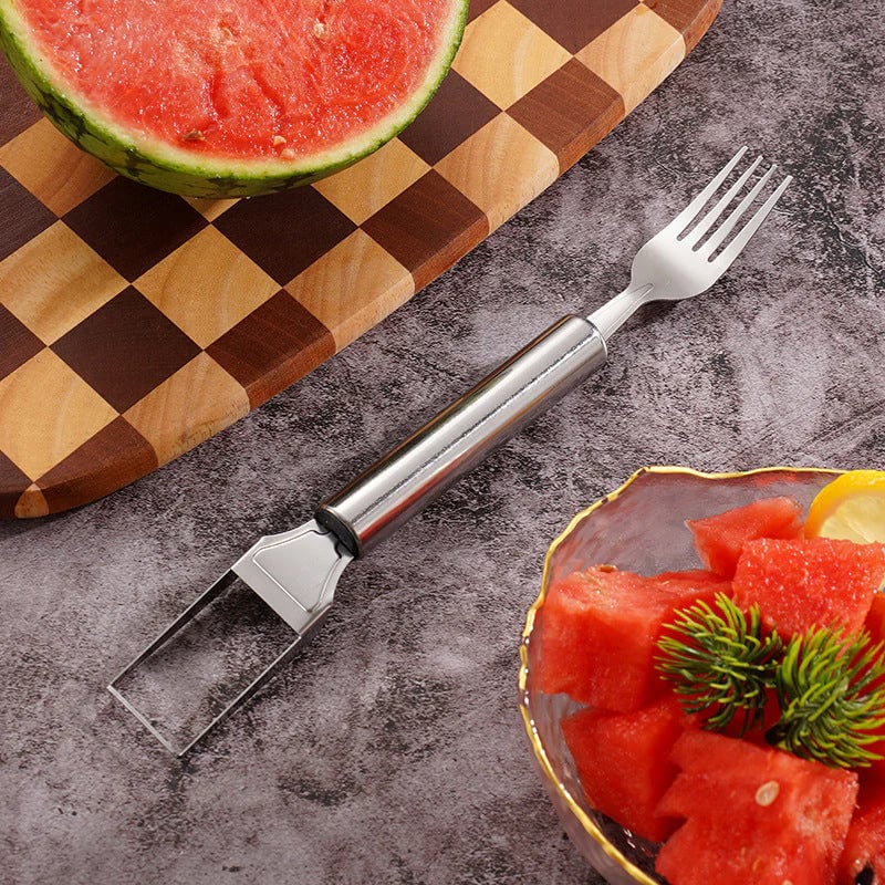 🍉 Effortless Fruit Prep-50% OFF-✨2-in-1 Fruit Cutter & Fork – For Quick and Easy Fruit Serving!🍓