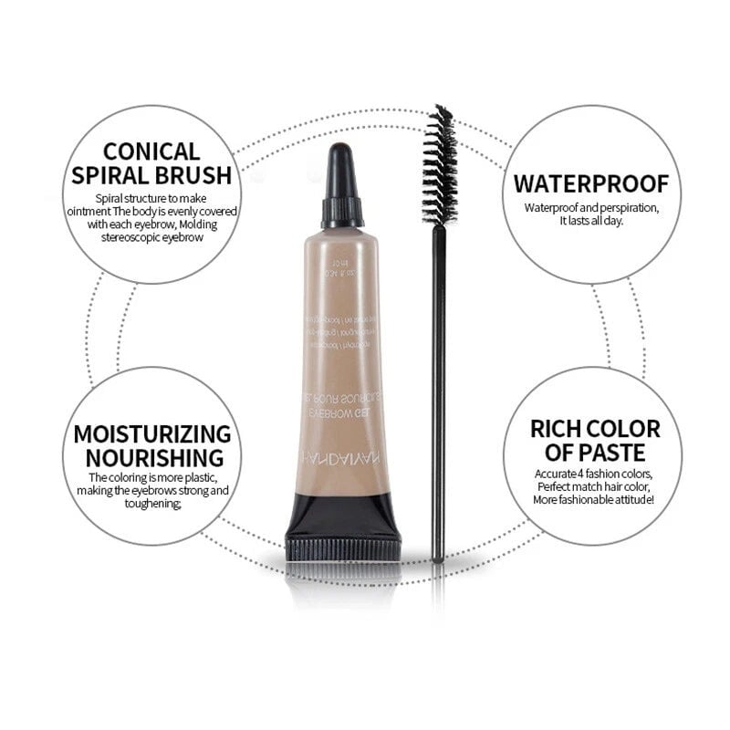 💕 Last Day Buy 1 Get 1 Free 💕Long-lasting Waterproof Smudge-proof Liquid Eyebrow Gel/Tint(With Free Brush)