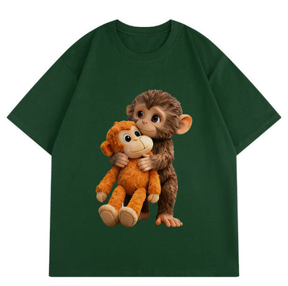 💥Summer Hot Sale 50% OFF💥Unisex Monkey Hugging Toy Graphic T-Shirt