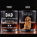 We Woof You With Love Upload Photo Version - Personalized Whiskey Glass
