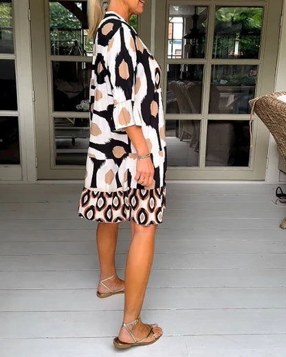 💝Spotted Print Pleated Dress