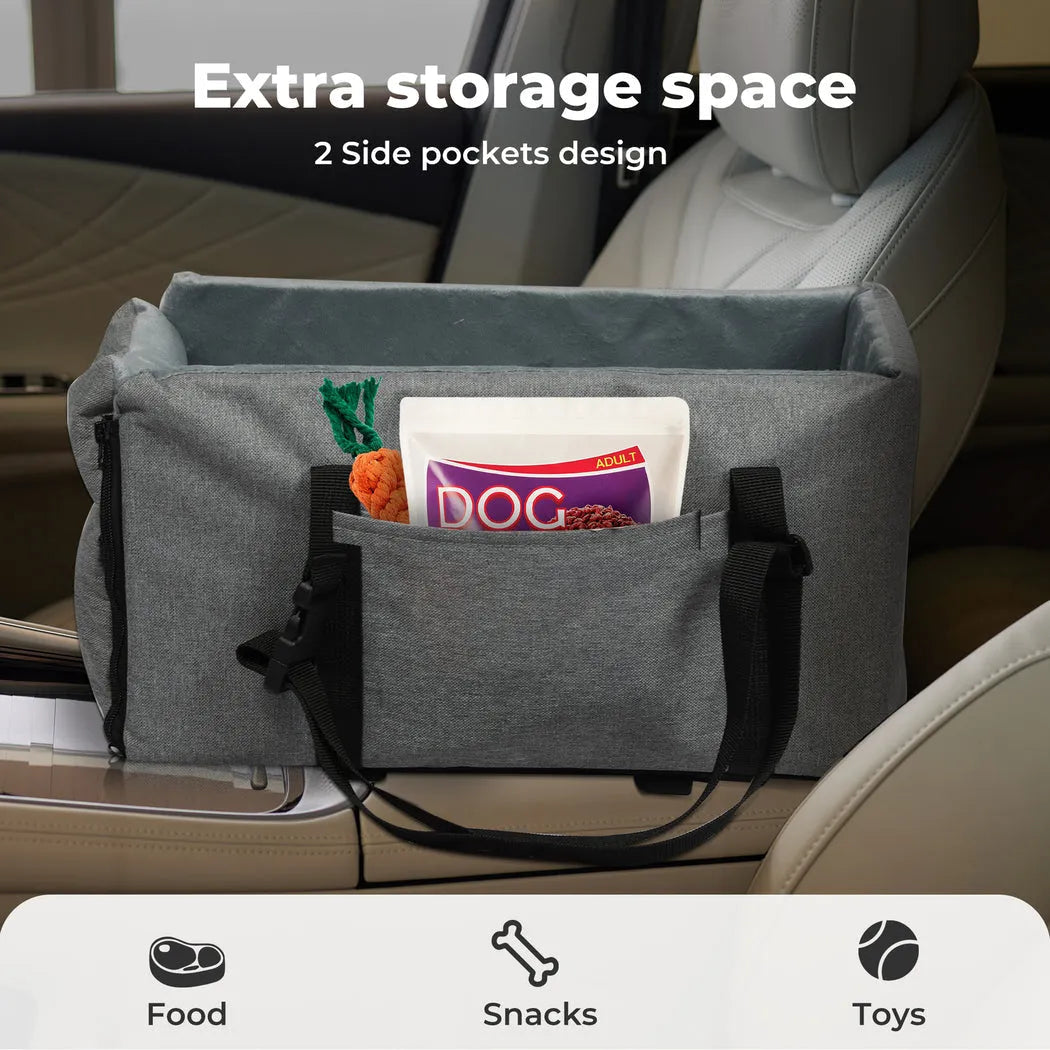 Console Dog Car Seat with Safe Belt Protector