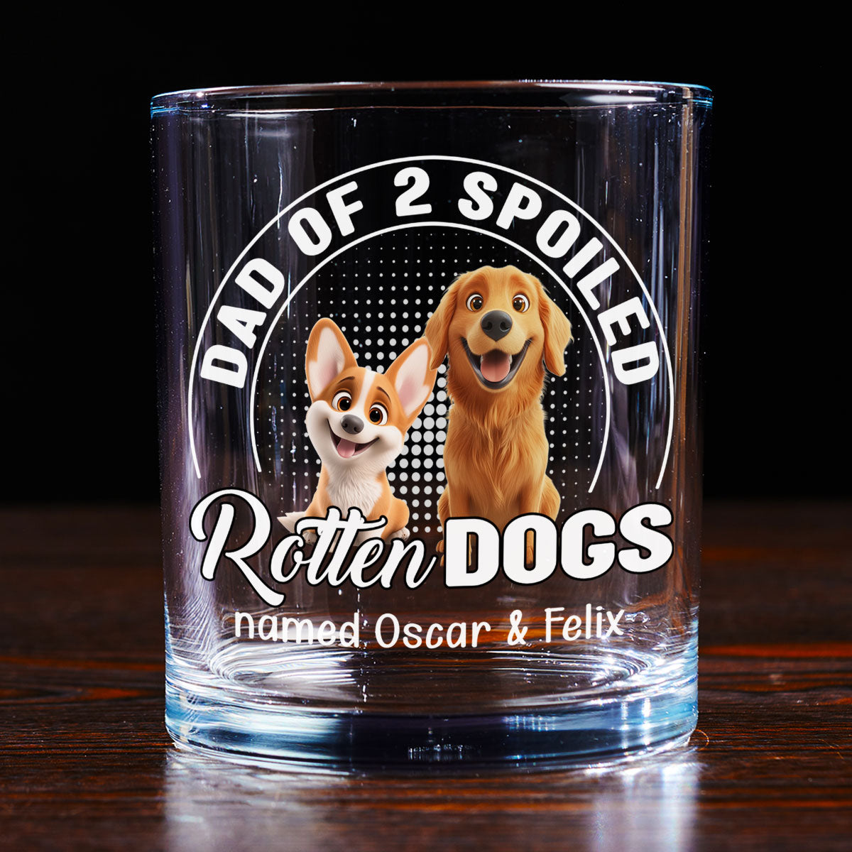 Rotten Dogs - Personalized Whiskey Glass
