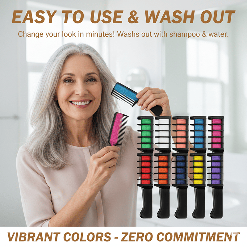 💇‍♀️✨Christmas Sale 50%🔥Festive Fun Hair Chalk Combs